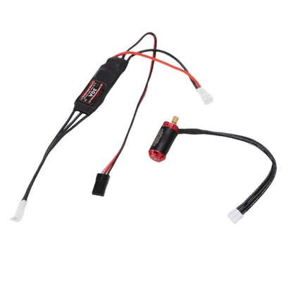 Keenso RC Car Brushless Motor Set, Aluminum Alloy 4000KV 30A ESC Combo for SCX24 Upgrades and Performance