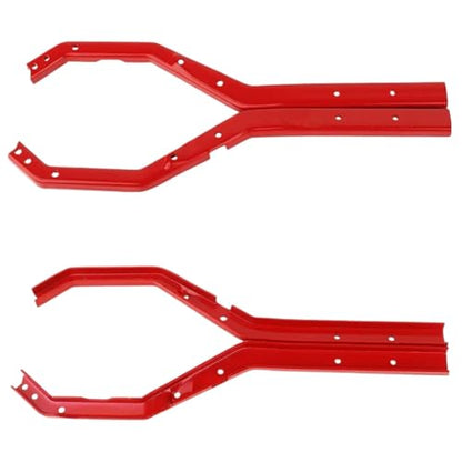 for Axial for SCX10 III for Gladiator for Wrangler 1/10 Heavy Duty Wheelbase Adjustable Metal for Chassis Frame Rail Set RC Crawler Upgrade Part RC Car Upgrade Part(Red) - size: Red