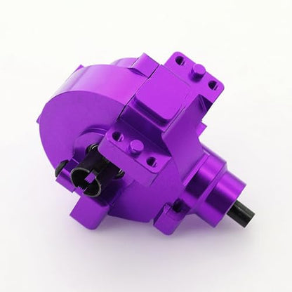 1/10 RC Electric Car Front Drive Diff Gear Box Assembly Set Upgraded Parts Compatible with 1:10 Car HSP Redcat Himoto Volcano EPX 94106 94107 94108 94111 94123 (Purple) - color: Purple