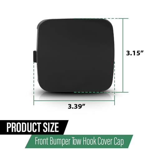 LQI 2PCS Front Bumper Tow Hook Cover Cap Fit Toyota RAV4 2009-2012 | 532860R020, 532850R020 - size: Front | Fit Toyota RAV4 2009-2012