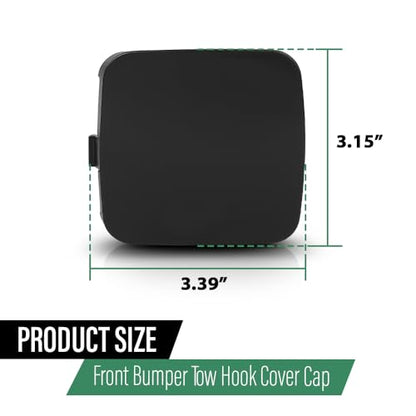 LQI 2PCS Front Bumper Tow Hook Cover Cap Fit Toyota RAV4 2009-2012 | 532860R020, 532850R020 - size: Front | Fit Toyota RAV4 2009-2012
