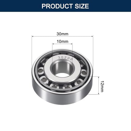 2 Pack 30200 Tapered Roller Bearing Cone and Cup Set | 10mm Bore 30mm OD 12mm Cup Width, Chrome Steel Wheel Bearings, ABEC-3 - size: 30200
