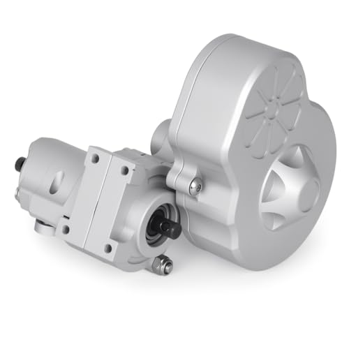 Complete Transmission Cutoff Gearbox with Dig Gear for SCX10 AX10 Wraith | CNC machined Aluminum alloy housing.Direct fit for 1/10 RC Axial SCX10.Upgrade stock gearbox for smoother crawl. - color: Silver