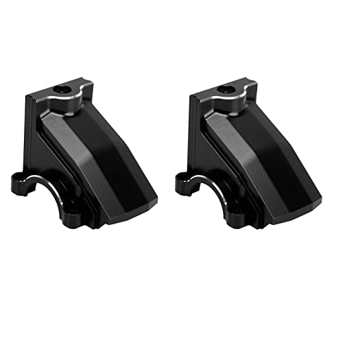 TUORE Front Rear Differential Cover, 2pcs Replacement Light Weight High Strength Aluminum Alloy RC Car Gearbox Housing for RC Car (Black)