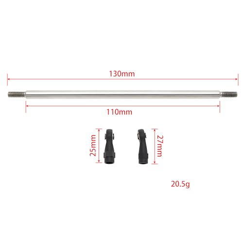 MEUS RACING 1/10 Links Steel Chassis Links Kit for Traxxas TRX4 Axial SCX10 Tamiya CCO1 Redcat Gen8 1/10 RC Crawler (125mm) - size: 125mm