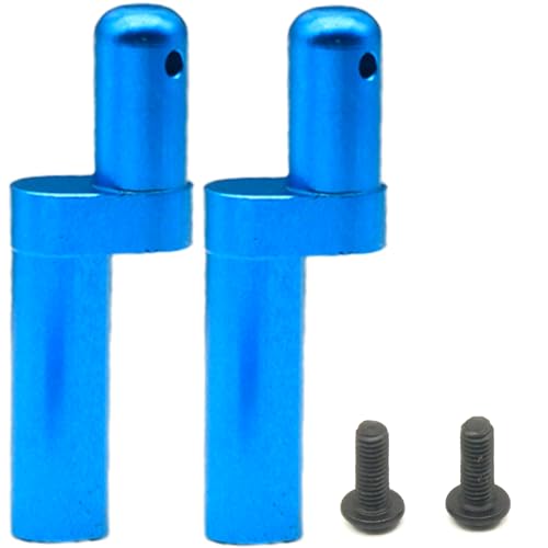 TT02 Aluminum Battery Post, 2Pcs Battery Holder Upgrade Replacement Parts Durable Battery Post for Tamiya TT02 1/10 on Road RC Car Battery Mount Upgrade Kit, TT02B Quick Release Battery Holder Blue - color: Blue
