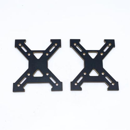 KingVal Metal Wheel Rim Tire Storage Rack RC Tool Kit Compatible with AXIAL SCX24 TRAXXAS TRX4M FCX24 1/24 1/18 1'' 1.1'' RC Crawler Car Tire Wheel (Black-Gold)