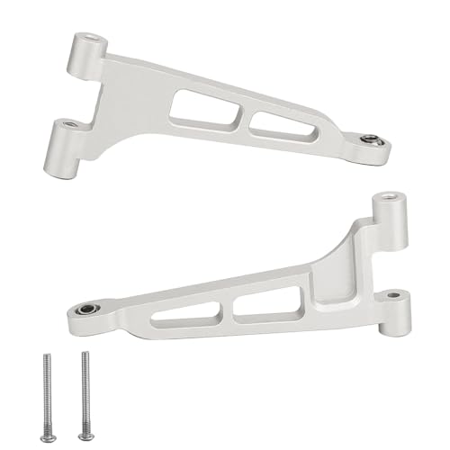 Aluminum Front Rear Swing Arm & Steering Knuckle C-Hub Kit Compatible with 1/14 MJX Hyper Go 14210 14209 H14BM RC Upgrade Parts (Silver) - color: Silver