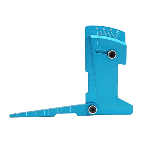 Ruler Shunting Tool for 1/8 1/10 RC Car Model, Aluminum Alloy Adjustable Gauge Tool with ±10° Camber Measurement and 15mm Height Adjustment for On - Road Off - Road RC Vehicles