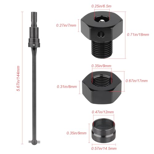 Heavy-Duty Steel CVD Driveshaft Set, Front & Rear Drive Shaft Replacement, Fits for JLB Racing Cheetah RC Monster Truck 11101/21101 J3, EA1061 Upgrade Part (4-Pack)