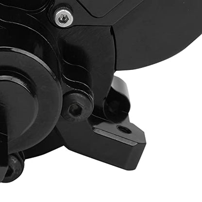 Aluminum Alloy Transmission Case Housing Set, RC Gearbox Housing for GEN8 1/10 RC Car, CNC 6061 - T6 with Hard Anodized Finish and PTFE Coated Gears (Black) - color: Black