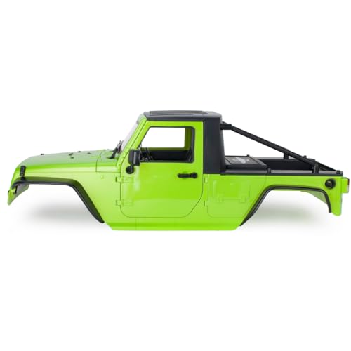 313mm Wheelbase Hard Plastic Pickup Body Shell Unassembled Kit for 1/10 RC Crawler Car Axial SCX10 90046 Jeep Wrangler (Green) - color: Green