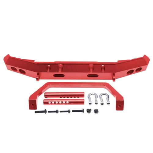 RC Bumper For Red Cat For Everest Gen7 Pro 1/10 Rc For Hobby Model Car Upgraded Sports Alloy Front Bumper With Hooks(Red) - color: Red