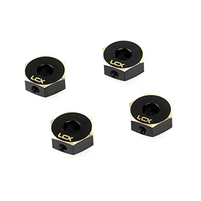 LCX Racing 1/10th RC Crawler Car 12mm Brass Wheel Hex Hubs Drive Adapter for Axial SCX10 III UTB10 Capra 1.9 Unlimited Trail Buggy, Upgrades Parts Accessories