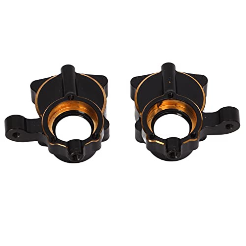 Brass Portal Axle Portal Housing, RC Brass Steering Cup for RGT EX86190 LC76 1/10 RC Crawler Car, Rustproof Black - Coated Brass Steering Knuckle with Lowered Center of
