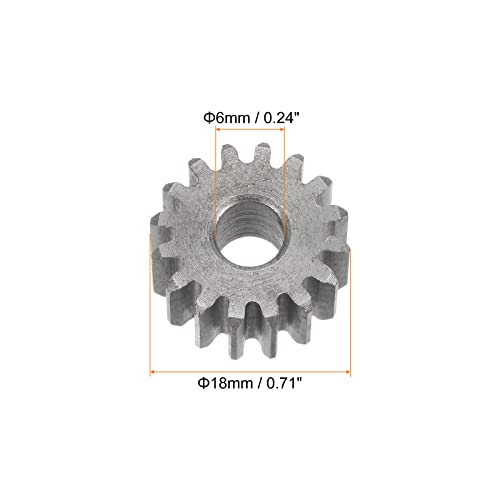 HARFINGTON Straight Spur Gear 6mm Bore 16T Mod-1 Hardened 45# Steel Spur Diff Differential Motor Gear RC Car Replacement Parts - style: 16T
