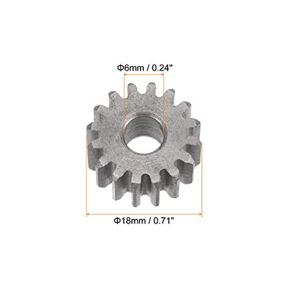 HARFINGTON Straight Spur Gear 6mm Bore 16T Mod-1 Hardened 45# Steel Spur Diff Differential Motor Gear RC Car Replacement Parts - style: 16T
