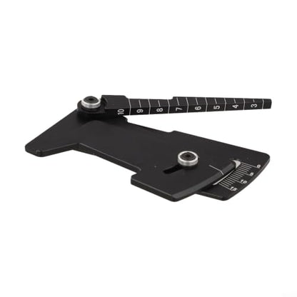 Adjustable Metal Camber Gauge for RC Cars, Wheel Rim Height Measuring Tool, Compact Alignment Setup Ruler for Remote Control Vehicles(Is black)