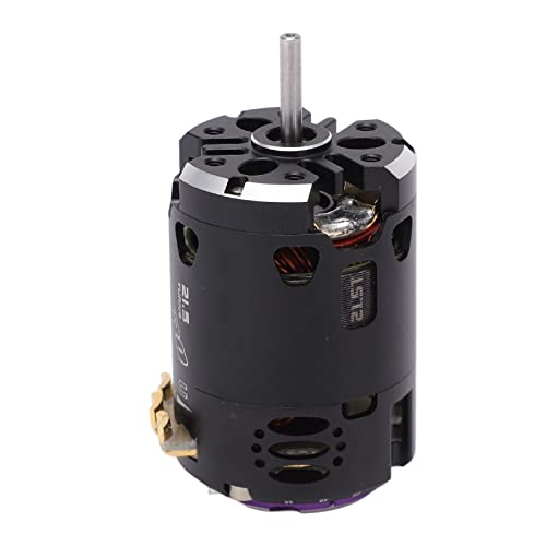 21.5T Sensored Brushless Motor with Reliable Performance for 1/10 1/12 RC Racing Car Upgrade Black Purple Aluminum