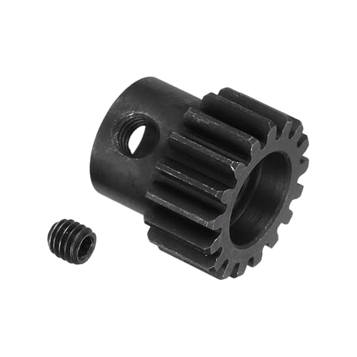 MECCANIXITY RC 32P Hardened Pinion Gear 5mm Shaft, 17T Motor Gears Carbon Steel for 1/10 RC Model Car Boat Drone - style: 17T