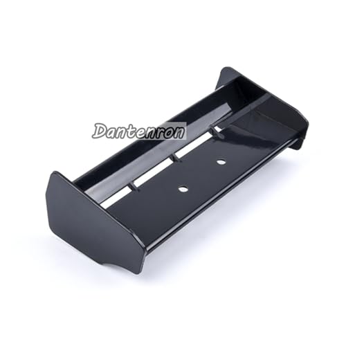 1/10 RC Car Force Rear Spoiler High Down Force Body Wing Tail Compatible with 1:10 Scale RC Off Road Short Course Truck Buggy Racing Car (Black) - color: Black