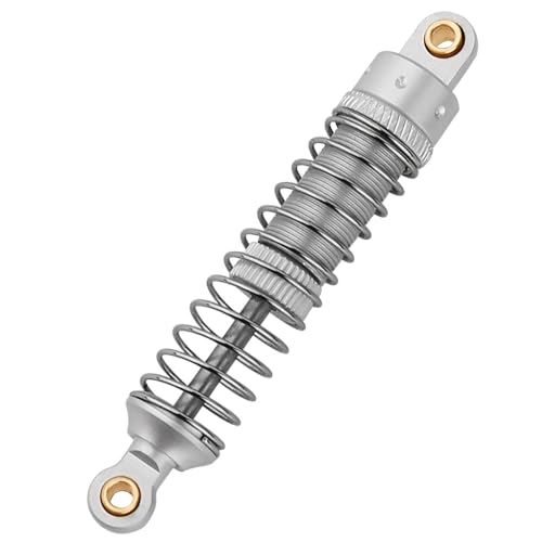 4PCS 53mm/59mm/66mm Aluminum Shocks Absorbers Oil Long Threaded Damper for 1/18 RC Crawler TRX4M TRX-4M Bronco Defender K10 Upgrade Parts (59mm Silver) - color: 59mm Silver