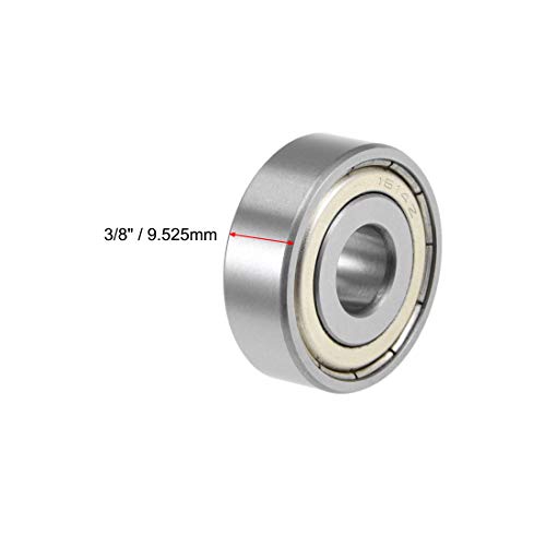 uxcell 1614ZZ Deep Groove Ball Bearing 3/8-inchx1-1/8-inchx3/8-inch Shielded Z2 Lever Bearings 10pcs - size: 3/8"x1-1/8"x3/8"