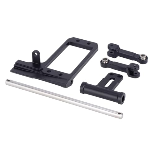 Aluminium BTA Servo Mount and Steering Link Linkage for 1/10 RC Crawler Vanquish Phoenix VS4-10 F10 Portal Axle Upgrade (Black) - color: Black