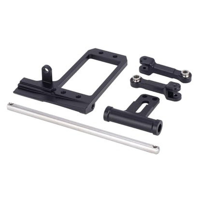 Aluminium BTA Servo Mount and Steering Link Linkage for 1/10 RC Crawler Vanquish Phoenix VS4-10 F10 Portal Axle Upgrade (Black) - color: Black