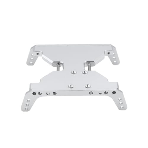 Aluminum Alloy Chassis Skid Plate Transmission Plate for 1/10 RC Crawler Axial Capra 1.9 Unlimited Trail Buggy UTB Currie F9 Upgrade Parts (Silver)