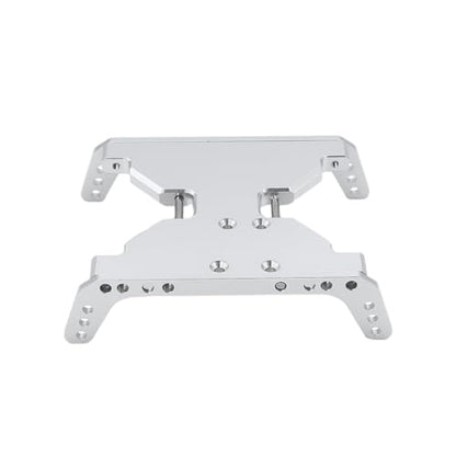 Aluminum Alloy Chassis Skid Plate Transmission Plate for 1/10 RC Crawler Axial Capra 1.9 Unlimited Trail Buggy UTB Currie F9 Upgrade Parts (Silver)