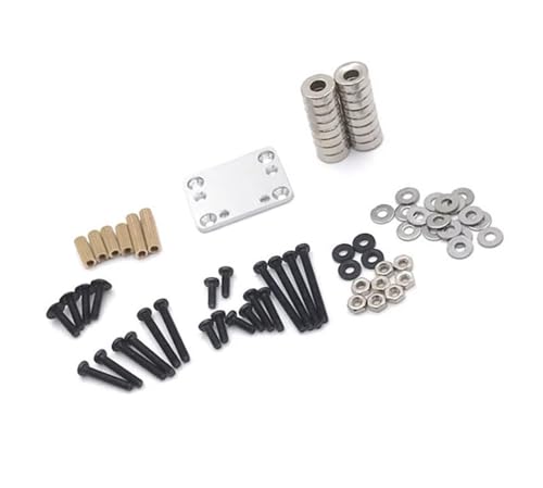 RC Crawlers Components For Wltoys 284131 P939 P929 K979 K999 K969 K989 For Kyosho For MINI-Q RC01 1/28 RC Car Body Post Magnet Invisible Fixed Mount Refit RC Car Upgrade Parts(Silver) - color: Silver