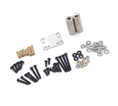 RC Crawlers Components For Wltoys 284131 P939 P929 K979 K999 K969 K989 For Kyosho For MINI-Q RC01 1/28 RC Car Body Post Magnet Invisible Fixed Mount Refit RC Car Upgrade Parts(Silver) - color: Silver