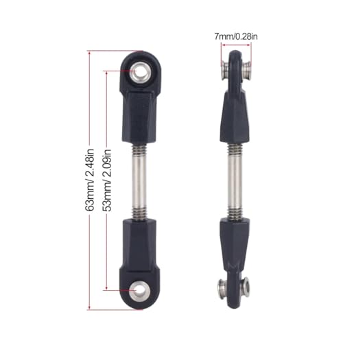 Metal Rear Sway Bar Anti-Tilt Rod Kit for 1/10 RC Car Axial RR10 90048 90053 Upgrade Parts(Silver) - color: Silver