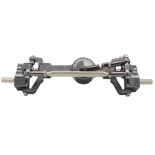 CNC Metal Front and Rear Portal Axle Assembly with Steel Gears for MN99S D90 D91 MN98 MN45 FJ45 1/12 RC Crawler Car Upgrades Parts (Titanium Front) - color: Titanium Front