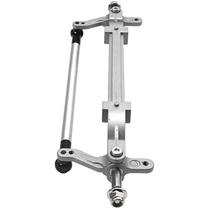 Metal Front Axle Steering Link Rod Pole Wheel Axle Compatible with Tamiya 1/14 RC Tractor Truck (Silver) - color: Silver