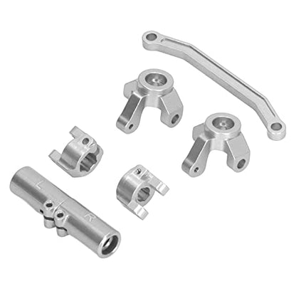 plplaaoo RC Front Steering Set Aluminum Alloy Rear Axle Base for ECX Barrage 1 24 RGT 1 24 FTX 1 24 Climbing Car Lightweight and Strong Replacement Parts (Silver) - color: Silver