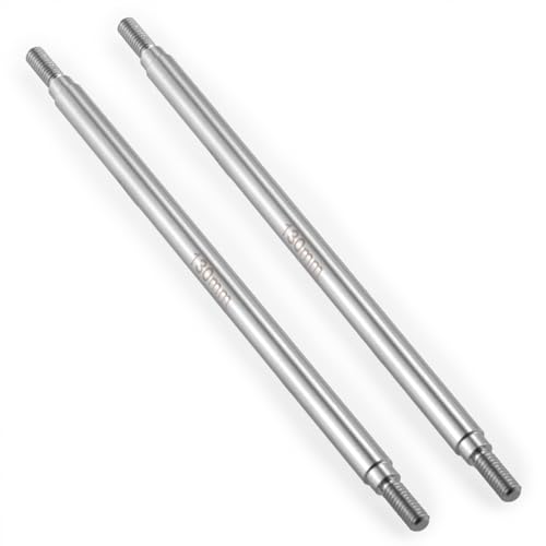 2Pcs M4 Stainless Steel RC Links for 1/10 Axial Wraith SCX10 TRX-4 | 1 Pair RC Steering Linkage Set, 50mm/55mm/60mm/70mm/75mm~155mm - style: 130mm