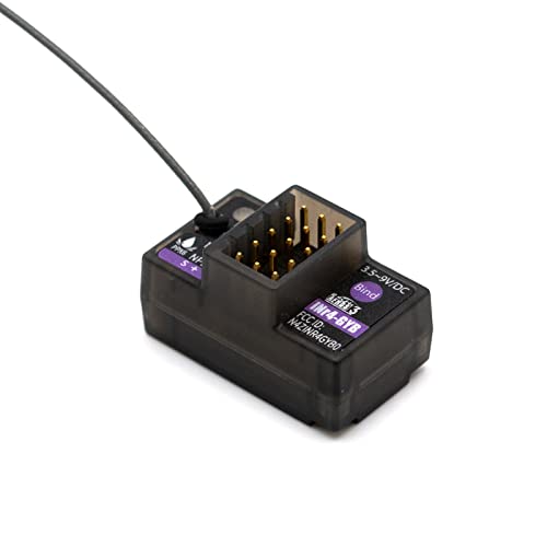 GoolRC Flysky INr4-GYB Receiver, 2.4GHz 4 Channels AFHDS 3 Receiver Single Antenna PWM/PPM/i-BUS2/S.Bus/i-Bus Data Output Compatible with Flysky Noble NB4+ NB4 Pro+ RC Transmitter for RC Car Boat