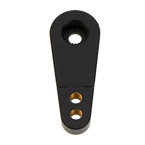 2Pcs Vgoohobby Metal 25T Servo Horn Steering Arm for Standard Servo Motors Compatible with Traxxas TRX4 Axial SCX10 Tamiya 1/10 RC Crawler Truck (Gold-Black) - color: Gold-black
