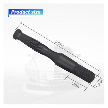 Car Parts Washer Brush, Bullet Head Parts Cleaning Brush for Cleaning Car Interior Exterior, Engine Parts, Wheel Bearing, Boats, Household Grime (Black) - color: Black