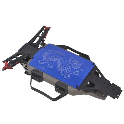 Rc Aluminum Chassis Skid Plate for Traxxas Ford Fiesta ST Rally Slash 4x4 Ultimate Upgraded Parts (Blue)