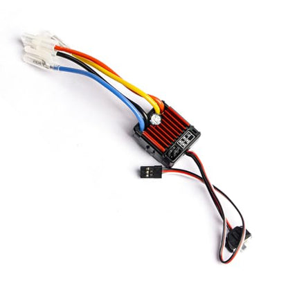1060 60A Brushed ESC Waterproof 2-3S LiPo Electronic Speed Controller with Dirtproof Switch TAMlYA Plug for 1/10 RC Cars, Trucks, Crawlers with 6V/3A BEC