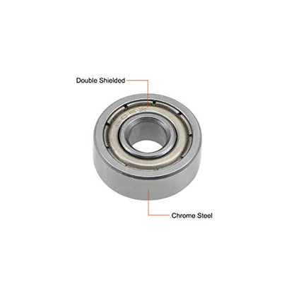uxcell 605ZZ Deep Groove Ball Bearing 5x14x5mm Double Shielded ABEC-1 Bearings 5-Pack - size: 5mmx14mmx5mm