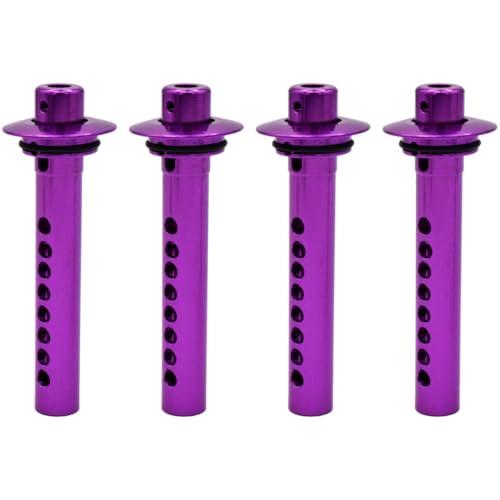Hot Racing HF201M07 Purple Aluminum Swivel Spring Loaded Body Posts HPI Hellfire