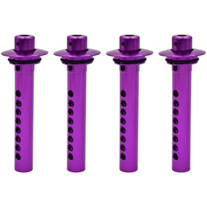 Hot Racing HF201M07 Purple Aluminum Swivel Spring Loaded Body Posts HPI Hellfire