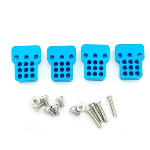 Rc Upgrade Spare For MN D90 D91 For WPL B1 B14 B16 B24 C14 C24 B36 1 Set Metal Adjustable Shock Absorber Bracket Extension RC Car Spare Parts(Blue) - color: Blue