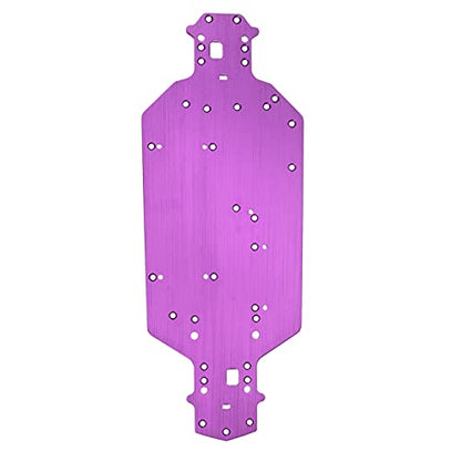 Aluminum Alloy Chassis Plate 03001 Upgrade Parts Compatible with Redcat Racing Lightning EP Drift Lightning STK HSP 94123 94103 1/10 RC Car (Purple) - color: Purple