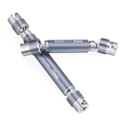 Steel RC Center Drive Shaft 40+53mm Driveshaft for 1/24th AXIAL SCX24 AXI00001 C10 AXI00002 JLU AXI00006 Bronco RC Crawler Car Upgrade Parts - color: Silver