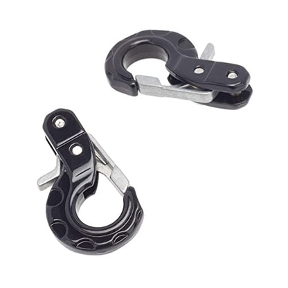 RC Crawler Winch Hooks, Metal Trailer Tow Hook for 1/10 RC Car SCX10 Tamiya CC01 D90 D110 TF2 TRX4 Accessories (Black) - color: Black